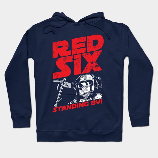 Red Six Standing By Hoodie by mannypdesign